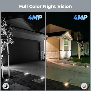 Hiseeu Solar Security Cameras Wireless Outdoor, Battery Powered 3K 4MP Surveillance Indoor WiFi Smart Cameras for Home Security Outside, Motion Detection, Waterproof, Color Night Vision, 2-Way Audio - Image 5