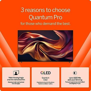 VIZIO 75-inch Quantum Pro 4K QLED 120Hz Smart TV with 1,000 nits Brightness, Dolby Vision, Local Dimming, 240FPS 1080p PC Gaming, WiFi 6E, Apple AirPlay (VQP75C-84, 2023) (Renewed) - Image 3