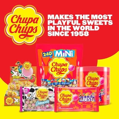 Chupa Chups Cremosa Lollipop Assortment, 2 Ice Cream Flavors, Individually Wrapped Candy for Kids, 10.5 Oz Bag (25 Suckers) - Image 11
