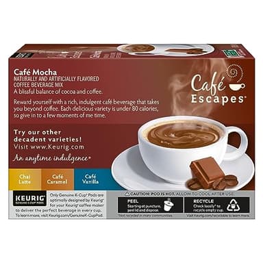 Café Escapes Café Mocha Coffee Beverage, Single-Serve K-Cup Pods, 60 Count - Image 9