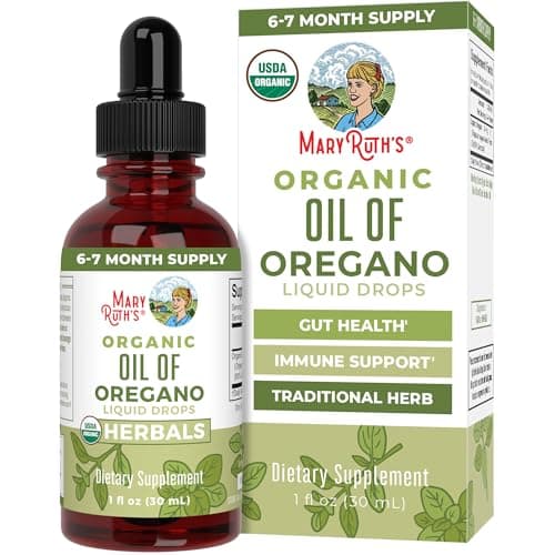 MaryRuth Organics Oregano Oil Drops | 6 Month Supply | USDA Organic Oil of Oregano Liquid | Herbal Blend for Immune Support | Digestive Health | Overall Health | Vegan | Sugar Free | Non-GMO | 1 Fl Oz - Image 1