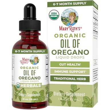 MaryRuth Organics Oregano Oil Drops | 6 Month Supply | USDA Organic Oil of Oregano Liquid | Herbal Blend for Immune Support | Digestive Health | Overall Health | Vegan | Sugar Free | Non-GMO | 1 Fl Oz - Image 1