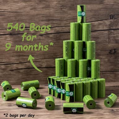 Greener Walker Poop Bags for Dog Waste-540 Bags,Extra Thick Strong 100% Leak Proof Dog Waste Bags (Green) - Image 5
