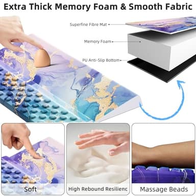 Ospelelf Computer Keyboard Stand Tilt with Wrist Rest, Comfy Ergonomic Keyboard Riser Holder for Desktop - Image 3