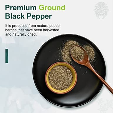Soeos Table Ground Black Pepper, 18 oz (510g) Non-GMO, Freshly Peppercorn Powder Bulk, Packed to Keep Peppers Fresh, Ready to Use Peppercorns for Refill, Regular - Image 5