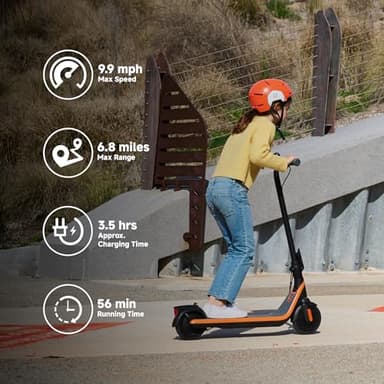 Segway Ninebot eKickScooter C2 w/6.8 mi Max Operating Range & 9.9 mph Max Speed, Kids Electric Scooter for Teens Ages 6-12, Includes Three Riding Modes - Black, UL-2272 Certified - Image 2