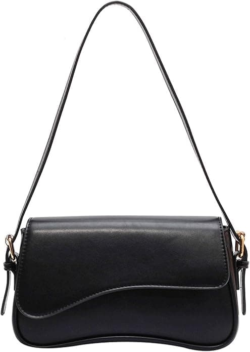 Shoulder Bag for Women Y2K Trendy Purse Vegan Leather Hobo Handbags Clutch Saddle Bag with 2 Removable Strap - Image 1