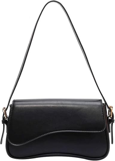 Shoulder Bag for Women Y2K Trendy Purse Vegan Leather Hobo Handbags Clutch Saddle Bag with 2 Removable Strap - Image 1