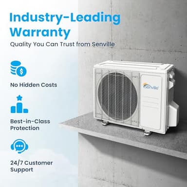 Senville LETO Series Mini Split Air Conditioner Heat Pump, 9000 BTU 110/120V, Inverter, Works with Alexa, SEER2 21.5, White - Image 9