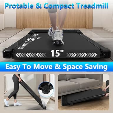 3-in-1 Walking Pad with Incline,2.5 HP Under Desk Treadmill for Home Office,265 LBS Compact Walking Treadmill with LED Display,No Assembly - Image 7