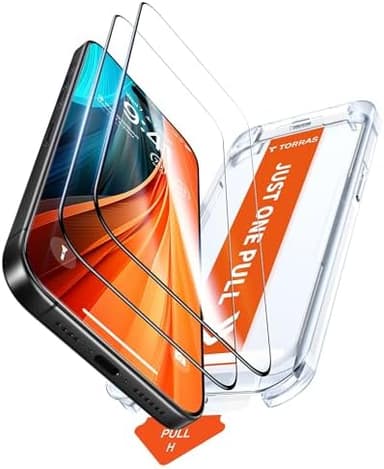 TORRAS 2-Pack for iPhone Air Screen Protector [12Ft Military-Grade Shatterproof] [9H+ Aerospace Tempered Glass] Anti-Scratch Full Coverage Fit - Image 3