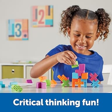 Learning Resources STEM Explorers Brainometry - 3d Puzzle, Brain Games, Brainteaser, Building Logic Toys, Gifts For Boys and Girls, Fine Motor Skills , Pattern Blocks, Math Manipulatives - Image 2