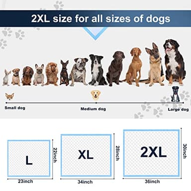 Boscute XXL Thicken 6 Layers Heavy Absorbent 30"x36" Pet Training Dog Pee Pads, Extra Large Polymer Leak-Proof Quick Dry Puppy Pee Pads, Disposable Pee Pads for Dogs Cats Rabbit - Image 6
