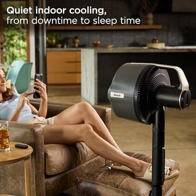 Shark FlexBreeze Pro Mist Fan — Indoor & Outdoor, Integrated Misting, Pedestal to Tabletop, Corded or Cordless, Up to 24-Hr Battery, Oscillating, Charcoal Grey, FA302 (2025 Release) - Image 4