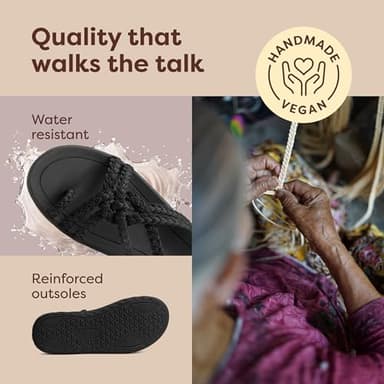 Plaka Explore Walking and Hiking Sandals for Women | Comfortable Summer Sandal with Arch Support | Waterproof Comfy Sandals for Travel, Beach or Poolside | Pure Black | size 11 - Image 5