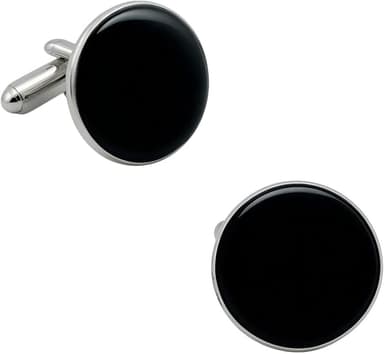 Black Cufflinks For Men Unique French Shirt Cuff Links Mens Groom Gifts From Bride Gift Box Packing For Father Husband Business Wedding Shirts - Image 1