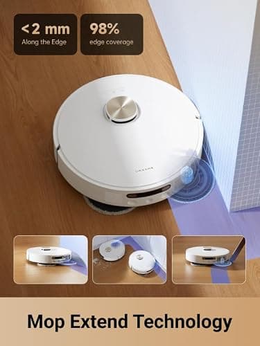 DREAME L10s Pro Ultra Heat Robot Vacuum and Mop Combo, Mop Extend, 7000Pa Suction, Auto Robot Care and Maintenance, 136°F Hot Water Mop Self-Cleaning, Obstacle Avoidance, Ideal for Hair, Carpets - Image 2