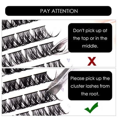 Cluster Lashes 72 Individual Lashes Clusters Eyelash Extensions False Eyelashes DIY Wispy Fluffy Lash Extension Kit Reusable False Eyelashes Natural Look Mix 10-16mm C D Curl-DM01 - Image 4