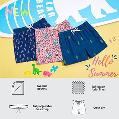 BRISIRA Boys Swim Trunks Bathing Suit Compression Boxer Brief Liner Swim Shorts Swimsuit Anti-Chafe Toddler Kids Youth Teen - Image 4