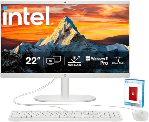 HP 22" FHD All-in-One Desktop Computer for Business and Everyday Use • 2025 Intel Dual-Core Processor • 16GB RAM • 640GB Storage • HDMI • Type-C • Wi-Fi 6 • HD Webcam • Windows11 Pro - Image 1