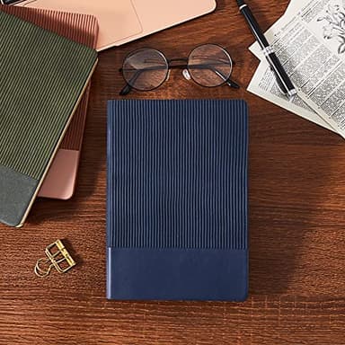 TSFPapier Lined Journal Notebook for Work College Ruled Note Book 5.79"x8.27" A5 PU Leather Daily Journaling 216 Pages for Women Men Writing Home School Supplies Business (A5 Lined 216pages, 01-Khaki) - Image 8