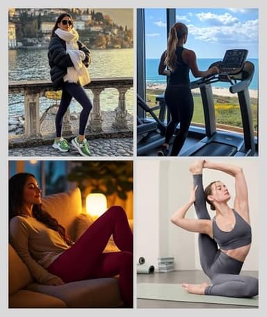 CAMPSNAIL 4 Pack Yoga Pants with Pockets for Women - High Waist Tummy Control Soft Leggings for Workout Gym - Image 3