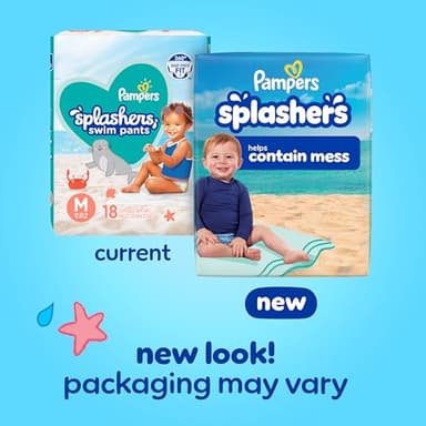Pampers Swim Diapers - Splashers - Size 4, 18 Count, Gap-Free Disposable Baby Swimming Pants - Image 2