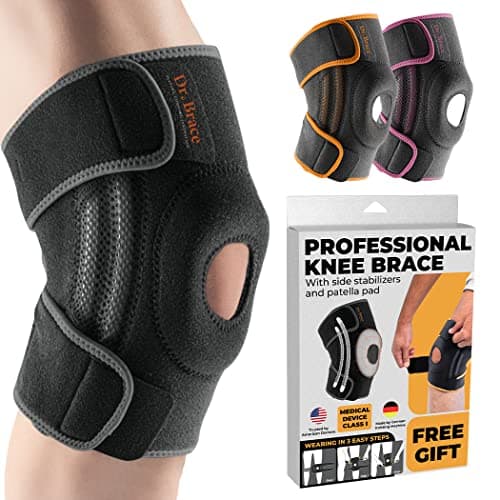 DR. BRACE ELITE Knee Brace with Side Stabilizers & Patella Gel Pads for Maximum Knee Pain Support and fast recovery for men and women-Please Check How To Size Video (Mercury, Medium) - Image 1