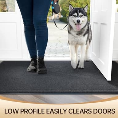 100pointONE Durable Front Door Mat, Heavy Duty Indoor Outdoor Doormat, 48” x 36” Low Profile Outdoor Mats for Home Entrance, Stain and Fade Resistant Shoe Scraper Mat, Ideal for High Traffic Area - Image 5