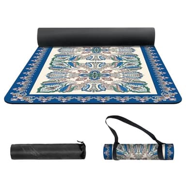 nuveti Yoga Mat Print Extra Thick TPE Non Slip Fitness Exercise Mat with Carrying Bag,72"x24" Extra Thick 6MM Exercise & Workout Mat for Yoga, Pilates Fitness and Floor Exercises - Image 2
