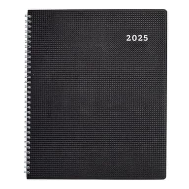 Brownline® 2025 DuraFlex Weekly Planner, Appointment Book, 12 Months, January to December, Twin-Wire Binding, 11" x 8.5", Black (CB950V.BLK-25) - Image 2