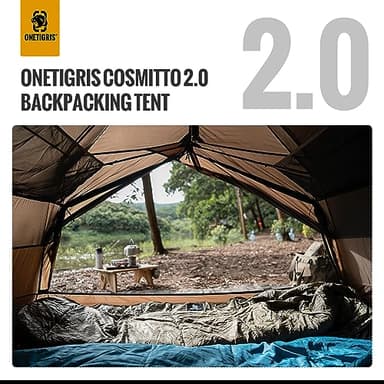 OneTigris COSMITTO 2 Person Backpacking Tent Shelter- Free Standing Lightweight Waterproof 3 Season Camping Tent for Outdoor Hiking Mountaineering - Image 2
