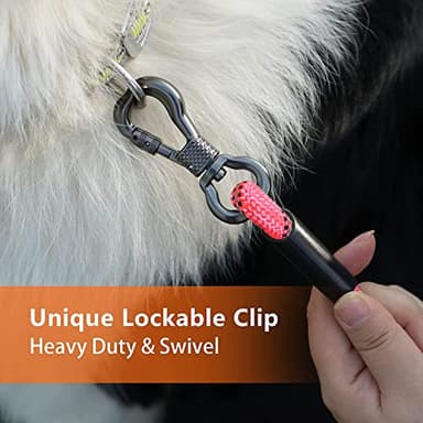 NTR 50FT Long Dog Leash, Rope Dog Leash with Swivel Lockable Hook and Comfortable Padded Handle, Dog Training Leash Lead for Walking, Hunting, Camping, Backyard for Small Medium and Large Dogs, Pink - Image 3