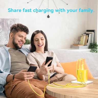 USB C Charger Block, 2-Pack 40W 4-Port Multiple Type C Fast Charging Phone Charger Brick +QC 3.0 USB A Wall Plug Out let Multiport Box Cube for Phone 15/14/13/12/11 Pro Max, Galaxy, Pixel, Yellow - Image 7