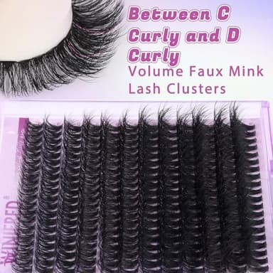 Lash Extension Kit Lash Clusters Thick Individual Lashes 10-16mm Eyelashes Extension Kit 50D Wispy Mink Lash Kit Cluster Lashes with Lash Bond and Seal by Winifred - Image 3