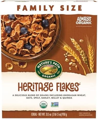 Nature's Path Organic Heritage Flakes® Cereal, 33.5 oz (Pack of 4), Non-GMO - Image 3