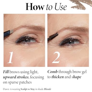 LAURA GELLER NEW YORK Sculpt-n-Stay Waterproof Brow Pencil & Gel- Taupe - Image 6