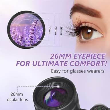 25x40 Binoculars for Adults, High Powered Professional Compact Binoculars for Bird Watching, Outdoor, Hunting, Sports, Concerts, Football Games, Travel, Cruise, Waterproof with Carrying Case - Image 4