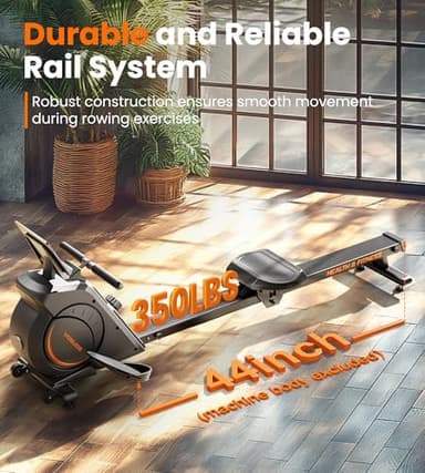 YOSUDA Magnetic/Water Rowing Machine for Home - Rower Machine Use with Bluetooth, App Supported, Rowing Machine for Taller Power Athletes, Comfortable Seat Cushion - Image 5