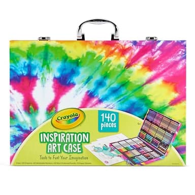 Crayola Inspiration Art Case Coloring Set - Tie-Dye (140ct), Art Supplies Set For Kids, Travel Drawing Kit, Holiday & Christmas Gift for Girls & Boys, Ages 5+ [Amazon Exclusive] - Image 1
