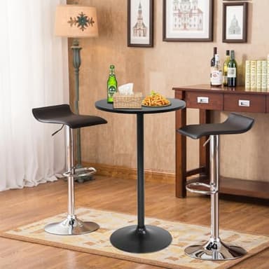 FDW Bistro Pub Table 2 Pack 40 Inch Height Cocktail Table Round Bistro Bar Table for Home and Kitchen Dining - Image 2