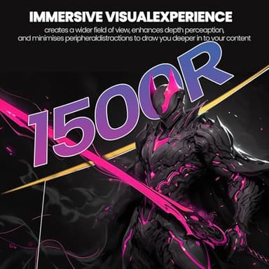 CRUA 34'' White Gaming Monitor 165Hz/144Hz 21:9 1500R Ultrawide Curved Monitor, WQHD 3440X1440 120%sRGB VA Panel Computer Monitor Support Freesync, PIP/PBP, HDMI2.0 & DP1.4, Wall Mount&Tilt Adjustable - Image 7