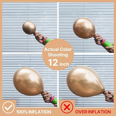 PartyWoo Chrome Gold Balloons 101 pcs 12 Inch Metallic Gold Latex Balloons for Graduation Baby Shower Gender Reveal Christmas Wedding New Year Anniversaries Birthday Party Decorations Gold-G127 - Image 3