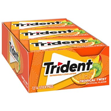 Trident Tropical Twist Sugar-Free Chewing Gum, 14 Count (Pack of 12) (168 Total Pieces) - Image 12