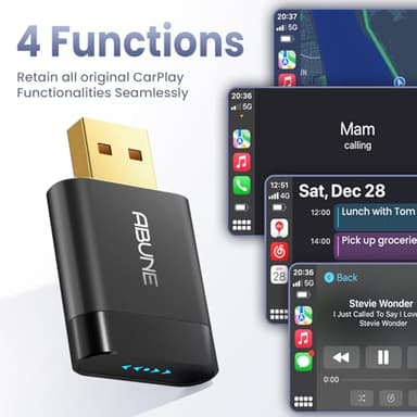 Mini Wireless CarPlay Adapter for Apple (2025 Upgraded), 2 in 1 CarPlay and Android Auto Wireless Adapter, No Latency, Compact Design, Seamless Car Connectivity, Better Navigator (Gray) - Image 3