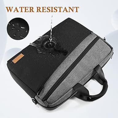 bagasin 15 15.6 16 inch Laptop Computer PC Shoulder Bag Carrying Case, Water-Repellent Fabric Briefcase, Lightweight Toploader, Business Casual or School - Image 5