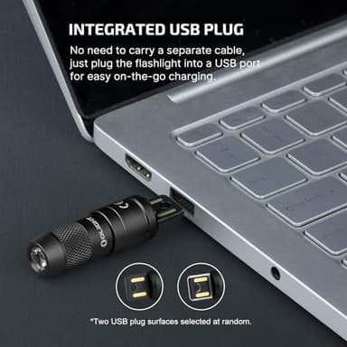 OLIGHT IMINI 2 EDC Rechargeable Keychain Flashlight, 50 Lumens Compact and Portable Mini LED Keyring Lights with Built-in Battery Ideal for Everyday Carry and Emergencies (OD Green) - Image 5