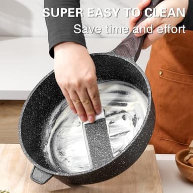 Kordisen Nonstick Deep Frying Pan with Lid, 10 Inch Non Stick Skillet, Saute Pan for Cooking, Healthy Induction Cookware, PFOA Free - Image 5