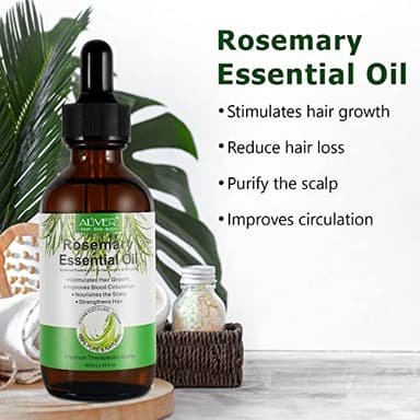 Rosemary Oil for Hair Growth, 100% Pure Organic Rosemary Oil for Eyebrow and Eyelash, Nourishes The Scalp, Improves Blood Circulation,Rid of Itchy & Dry Scalp 60ml - Image 6