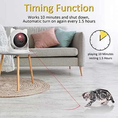 umosis Automatic Cat Laser Toy Interactive Cat Toys for Indoor Cats/Kitty/Dogs,​​Laser Toys for Bored Indoor Adult Cats - Image 3